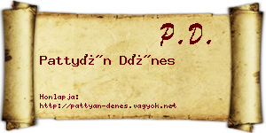 Pattyán Dénes névjegykártya